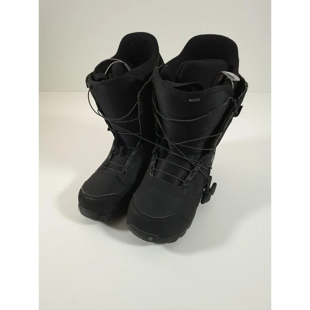Burton Moto Snowboard Boots Mens 12 Black Speed Zone Lacing Soft Flex All Mtn